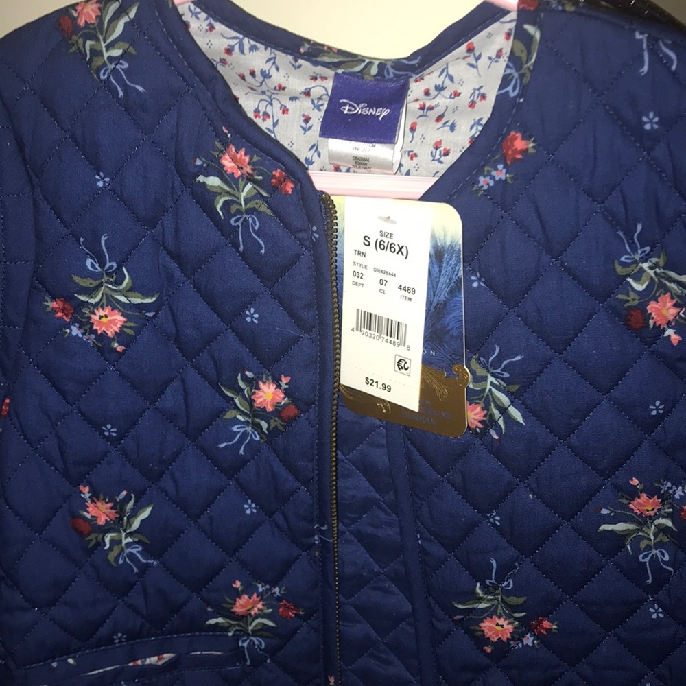 Quilted Disney Beauty and the Beast Jacket NWT